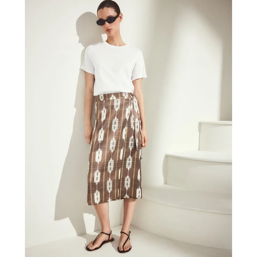 Falda pareo estampada ikat - Woman El Corte Inglés - FashionsVida