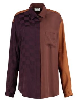 Silk-Blend Front Pocket Shirt