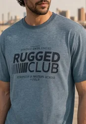 Street One T-Shirt mit Rundhals im Garment-Dye-Look male Blau
