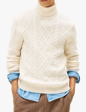 Pull à col roulé en laine mélangée - Tommy hilfiger - FashionsVida