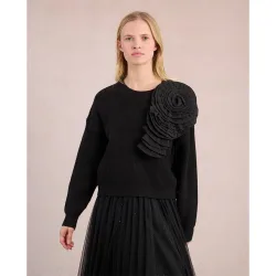 Jersey de mujer de manga larga detalle flor