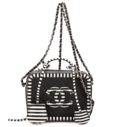 Pre-Owned Womens Small Filigree Vanity Case Shoulder Bag - Black - One Size