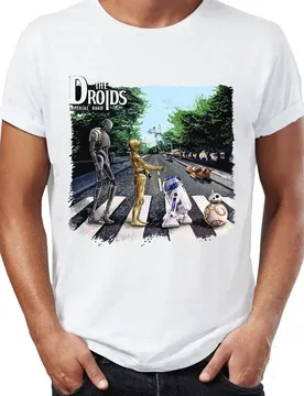 Brand New Men T Shirts 100% Cotton Driod Imperial Road Abby Road R2D2 C3PO Game Awesome Artwork Print Tee Shirt - Aliexpress - FashionsVida