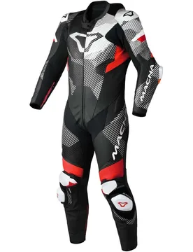 Tuta Moto 1pz Ignite Nero Rosso Bianco taglia 48 - Macna - FashionsVida