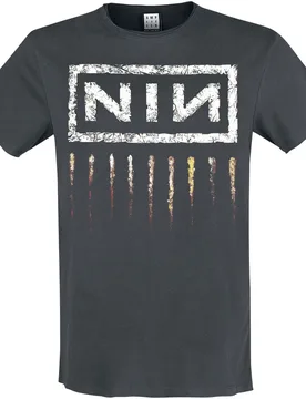 T-Shirt - Amplified Collection - Downward Spiral - S bis XXL - für Männer - Größe S - charcoal - Lizenziertes Merchandise! - Männer - male - Nine Inch Nails - FashionsVida