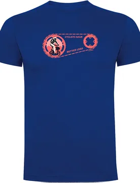 Maglietta A Maniche Corte Cyclists Have Better Legs Royal Blue - Kruskis - FashionsVida