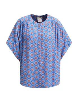 HALF SLV BATWING BLOUSE WITH PLACKE female