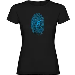 Maglietta A Maniche Corte Biker Fingerprint Black
