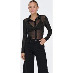 Camisa de mujer transparente y de manga larga