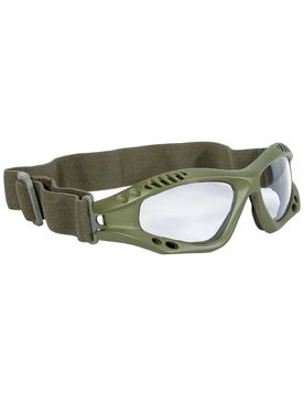 Schutzbrille Commando Air Pro klar - Schwarz Schwarz adult