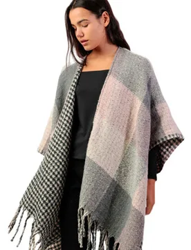 Blazer Wendeponcho Cuadros Einheitsgrösse Female - Admas - FashionsVida