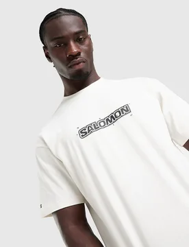 Brandplay Relaxed T-Shirt - Herren, Weiss - male - Size: M - Salomon - FashionsVida