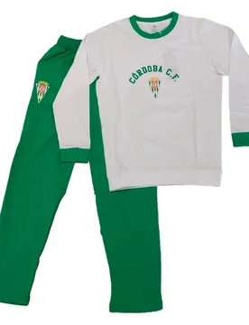 Pyjama à Manches Courtes Logo Curved White / Green M Homme