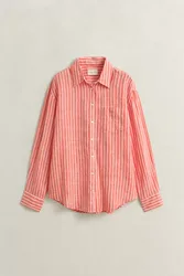 REL STRIPED LINEN LS SHIRT female