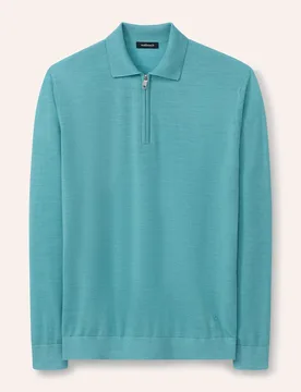 Polo-Pullover Merino Extrafein, , Farbe Grün, 48, reine, extrafeine Merinowolle temperaturausgleichend Herren - Walbusch - FashionsVida