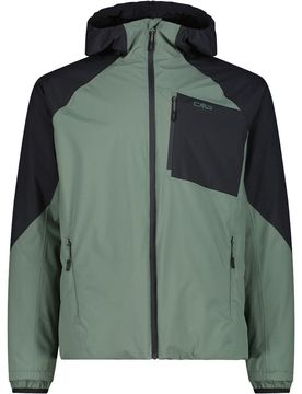Man jacket fix hood chaqueta impermeable insulada hombre Verde (50)