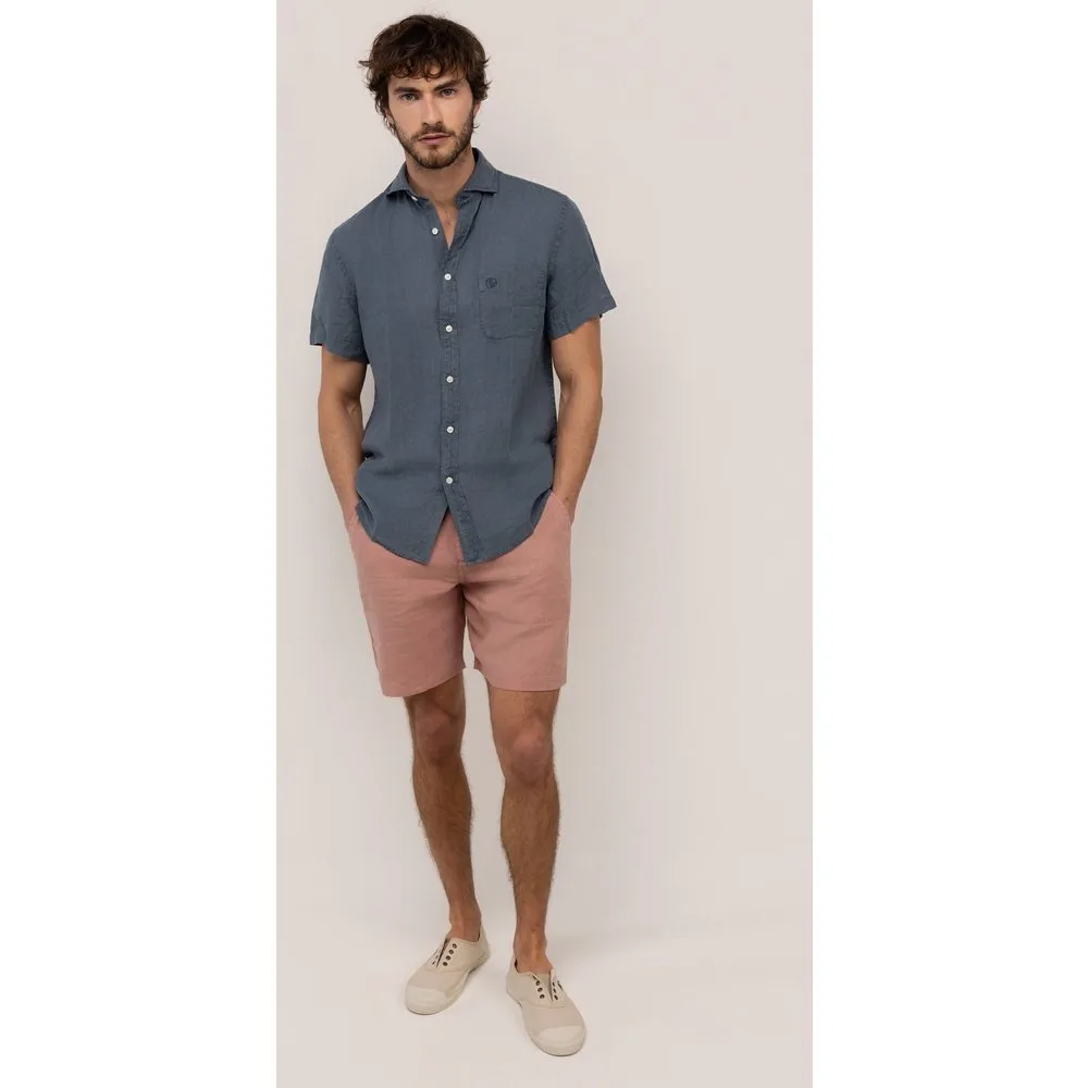 Bermuda de lino de hombre lisa - El Ganso - FashionsVida