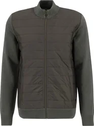 Veste gilet matelassé - Essential Carn Baffle Zip Through Knitt Olive - Taille S - Kaki