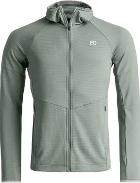 Polaire légère mérinos à capuche - Fleece Light Grid Hoody M Green Sage en Laine - Taille L - Vert - Ortovox - FashionsVida