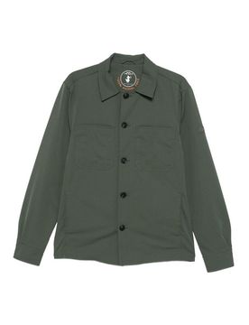 Giacca-camicia abbottonata scuro