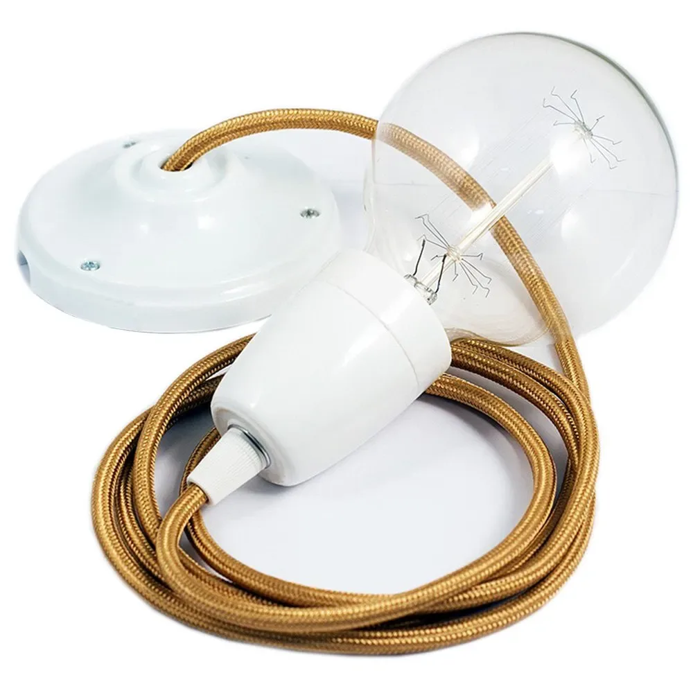 Cables Suspension Luminaire Rm05 1 M Gold / White One Size - Creative - FashionsVida