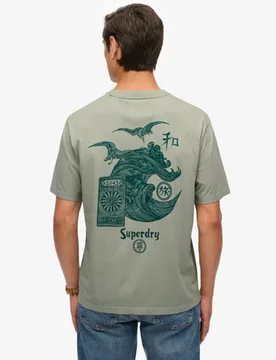 Superdry Herren Tokyo Narrative Loose T-shirt Light Blue - Größe: S - 39.99 - FashionsVida