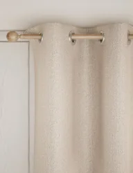 Herringbone Eyelet Curtains Natural