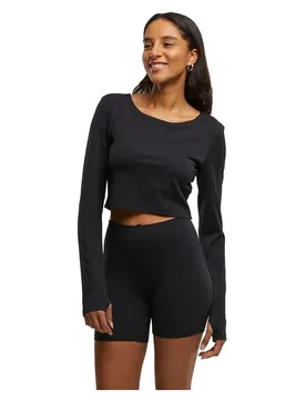 Haut à Manches Longues Sports Black L