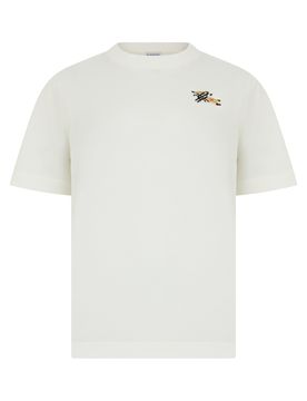 Cotton T-shirt with Embroidered Logo