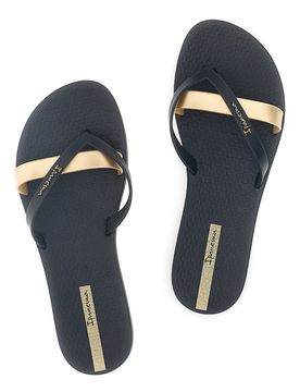 Infradito Nero Fascia Metallizzata IP81805 38