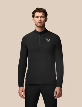 Golf 1/2 Zip Top - Black BLACK M male - Castore - FashionsVida