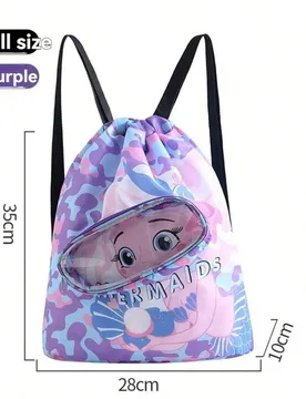 Pieza Bolsa de natación impermeable con estampado de dibujos animados, mochila con compartimento seco y húmedo, bolsa de almacenamiento para nataci? - Shein - FashionsVida