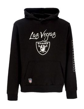 Felpa Cappuccio Uomo Nfl Script Hoodie Lasrai Black/white