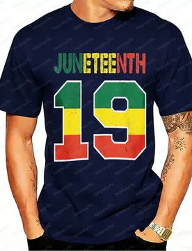 Juneteenth 19 Retro Distressed T-Shirt Men African American Flag Black History Freedom 1865 Emancipation Day Cotton Shirt Gift - Aliexpress - FashionsVida
