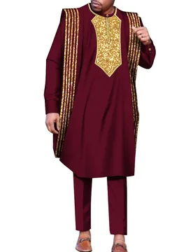 European and American Men's Robe Suit - A Three-piece Wedding Outfit Consisting of A National-style Top and Trousers - Aliexpress - FashionsVida