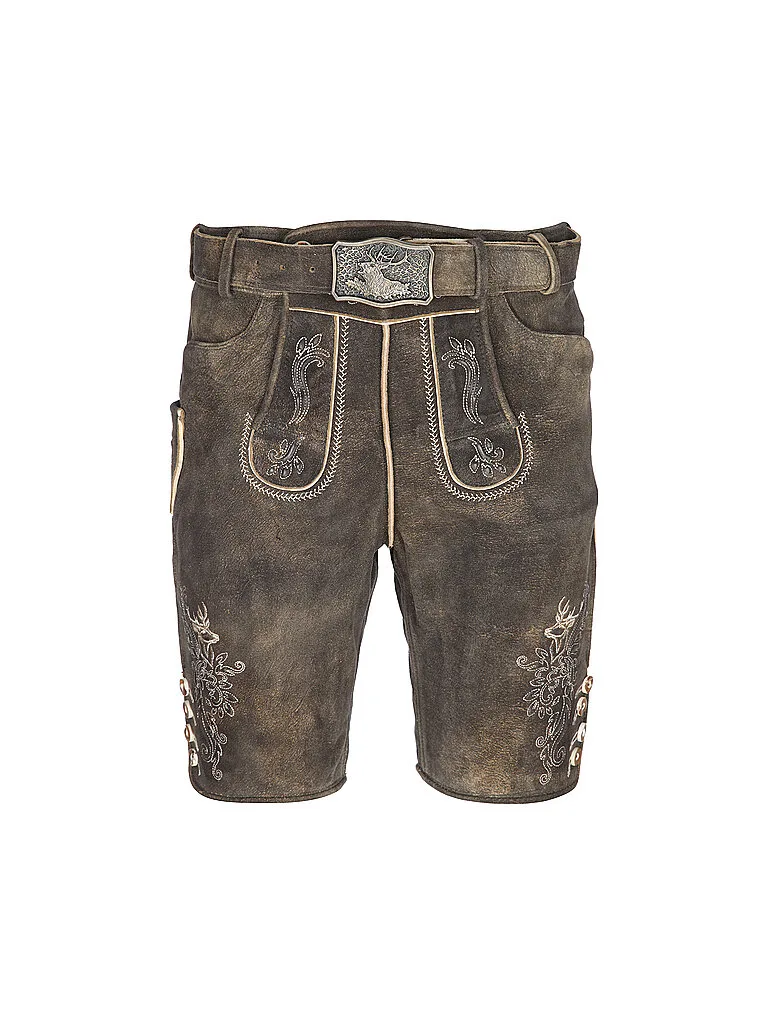 Lederhose BORIS marron 50 - Gweih & Silk - FashionsVida