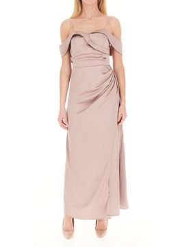 Abito con drappeggio ROSA ANTICO XS