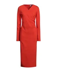 Vestido midi Mujer Rojo tomate 36 Mujer