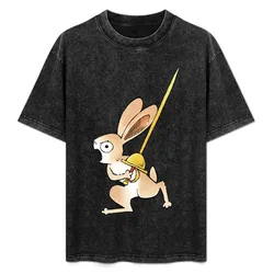 Medieval Rabbit & Rapier - BEIGE version T-Shirt Basic Tee Shirt for Everyday Outfit