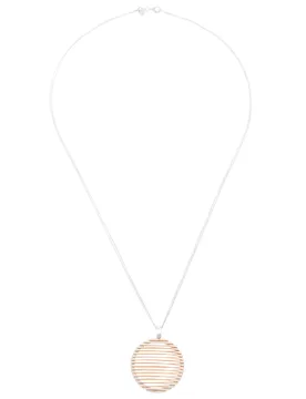 Womens 925 Sterling Silver Chain With Pendant - Silver/rose Zk-7180/1 - Silver & Rose Gold - One Size - Orphelia - FashionsVida