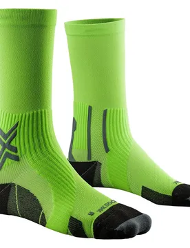 Calzini Run Perform Crew Fluo Green / Opal Black EU 35-38