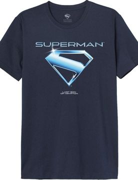DC Comics T-Shirt - 2025 - Steel - S bis M - für Männer - Größe M - navy - Lizenzierter Fanartikel - Männer - male
