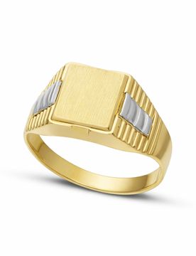Anello Uomo Oro Bianco Giallo GL102376