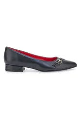 Ballerine Nere A Punta Con Cinturini 3668 37