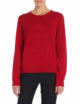 Fuzzi Cardigan in lana rosso