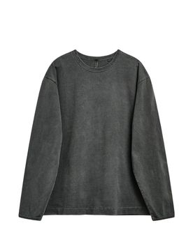 Sleek Poplin Collar T-Shirt with Side Slits