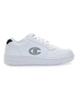 Sneakers bianche con platform e logo glitter RD18 PLATFORM Glitter G GS 37½ - Champion - FashionsVida