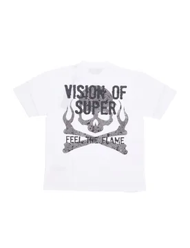 Maglietta Uomo Military Skull On Back Tee White - VISION OF SUPER - FashionsVida