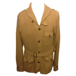 Polo Ralph Lauren golden beige marksman belted cowl neck cardigan