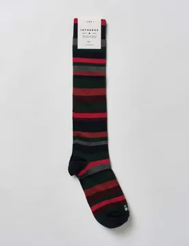 Calzino lungo in fantasia a righe multicolor - In the box - FashionsVida